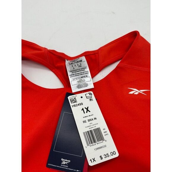 Reebok Women's Running Essentials Sports Bra (Plus Size) in Dynamic Red - Picture 7 of 11